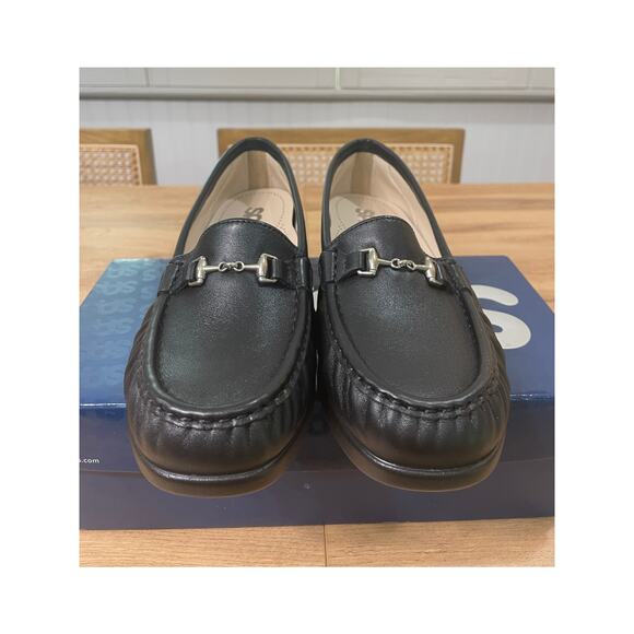SAS Metro Slip On Loafers Smooth Black Leather Size 7.5 Double Wide NIB Slip-On - Picture 6 of 13